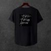  Unisex Oversize SİRT BASKİLİ  Modern Boy Pamuklu Etek Oval Siyah Baskili T-shirt