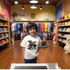 Çoçuk  Oversize Erkek Ön Baskili T-shirt