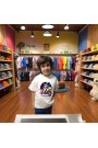 Çoçuk  Oversize Erkek Ön Baskili T-shirt
