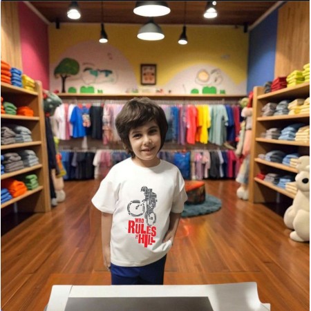 Çoçuk  Oversize Erkek Ön Baskili T-shirt