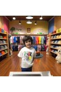 Çoçuk  Oversize Erkek Ön Baskili T-shirt