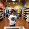 Çoçuk  Oversize Erkek Ön Baskili T-shirt