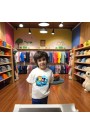 Çoçuk  Oversize Erkek Ön Baskili T-shirt