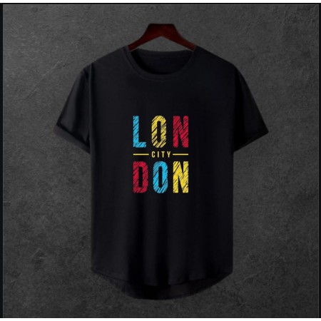 Unisex Oversize Modern Boy Pamuklu Etek Oval Siyah Baskili T-shirt Unisex Oversize Modern Boy Pamuklu Etek Oval Siyah Baskili T-shirt
