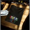  Unisex Oversize Modern Boy Pamuklu Etek Oval Siyah Baskili T-shirt