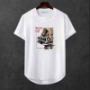 Erkek Ön Baskili T-shirt Plus Model