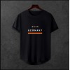 Unisex Oversize Modern Boy Pamuklu Etek Oval Siyah Baskili T-shirt