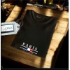  Unisex Oversize Modern Boy Pamuklu Etek Oval Siyah Baskili T-shirt